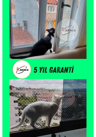 Kedi Balkon Güvenlik Filesi 2x4 Mt 2.5mm İp Kalınlığı 4x4 Gözenekli