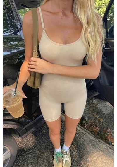 Fit Women Kadın ı Ten Renk Basic Askılı Body