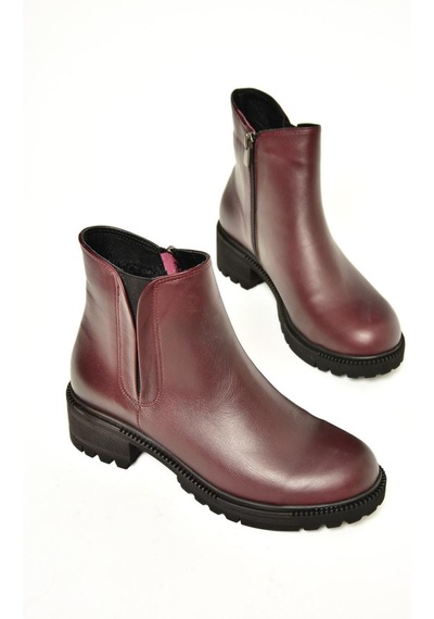 Fox Shoes J654011903 Bordo Hakiki Deri Kadın Bot Bordo-hakiki Deri Bordo