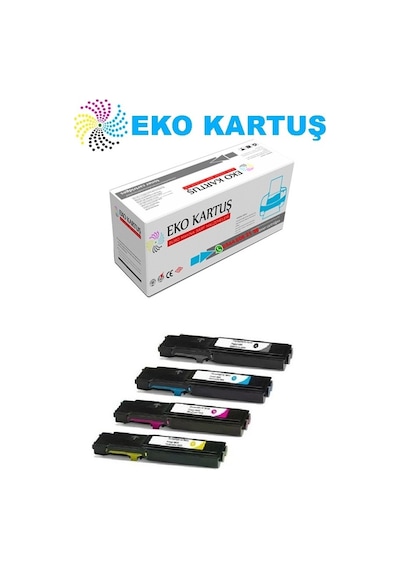 Xerox 106r02252bk/106r02249 Cy/106r02250mg/106r02251yl 4renk Takım Uyumlu, Toner