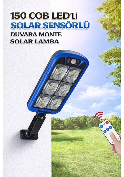 50 Cob Led Solar Lamba Hareket Sensörlü Duvar Aydınlatma 3 Modlu Ip65 Solar Lamba