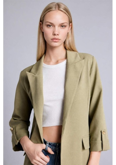 Defacto Oversıze Basıc Blazer Ceket C3215AX26SM Haki