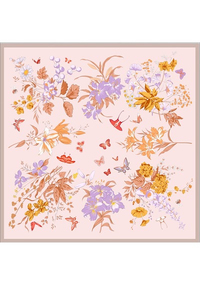 Deserto Fashion 2026 Avantgarde Serisi %100 İpek Saten Eşarp 90x90 Çok Renkli 71208073