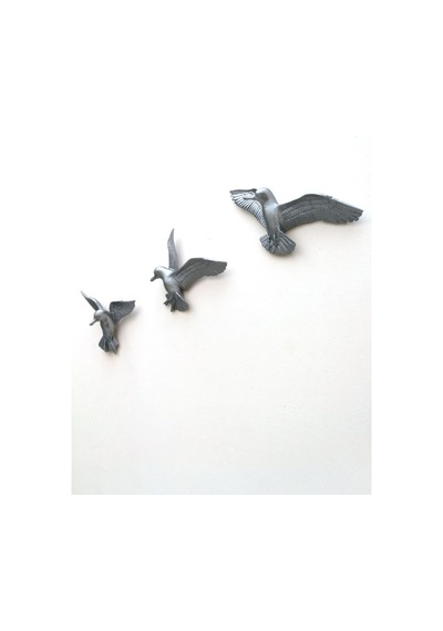 Üçlü Kuş Duvar Süsü Dekoratif Üçlü Martı (516035605)