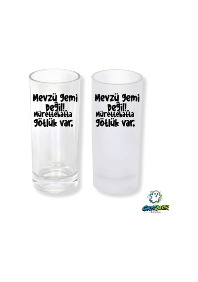Mevzu Gemi Değil Buzlu / Buzsuz Seçenekli Rakı Bardağı 1 Adet Şık Sunum Bardağı 0269