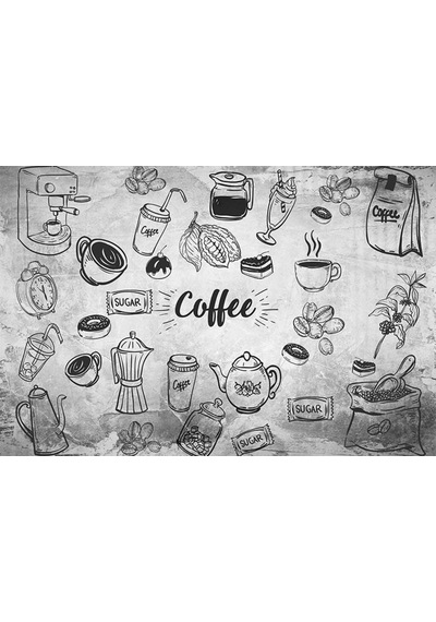 Coffee Kafe Için Özel Tasarım Duvar Kağıdı (415201870)