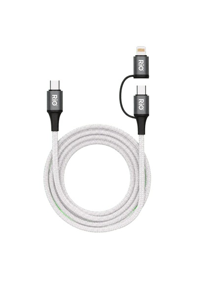 Flayse Nylon Örgü 3 İn 1 Hızlı Şarj Ve Data Kablosu Type-c Lightning Micro Usb