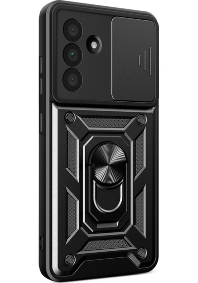 Newface Samsung Galaxy A37 5g Pars Lens Yüzüklü Silikon - Siyah