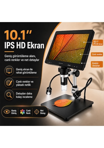 Dm12a Hdmı Bağlantılı Büyük Ekranlı Dijital Mikroskop 1500x