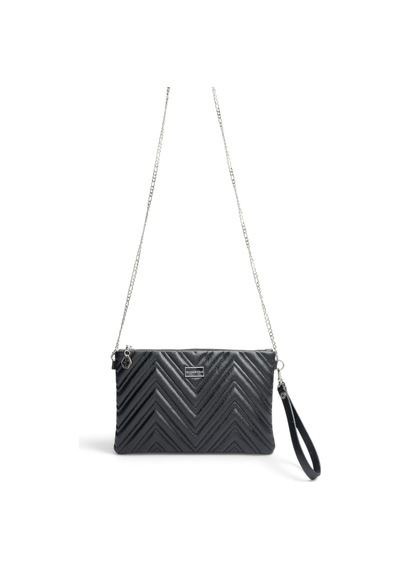 Silver Polo Siyah - Siyah Kapitone V Kadın Portföy Ve Clutch El Çantası Sp1250