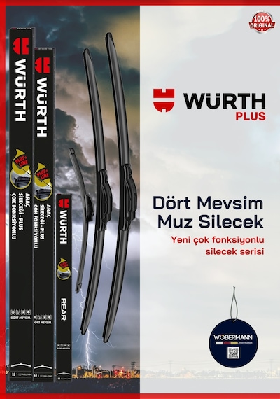 Wöbermann + Würth Chevrolet Cruze Hb 2009-2014 Ön Arka Muz Silecek Takımı