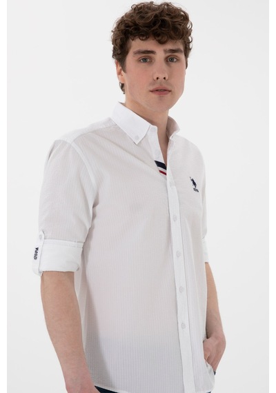 U.S. Polo Assn. U.s. Polo Assn. Erkek Beyaz Uzun Kollu Regular Gömlek 2170101