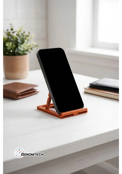 Katlanabilir Masaüstü Telefon Ve Tablet Standı Kahverengi