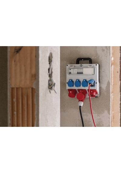 Brennenstuhl Ip44 Lisanslı Şantiye Kullanımına Uygun Duvar Tipi Sigorta Şalterli Güç Dağıtıcısı 4/16a - 3x Ls 230v/16 A