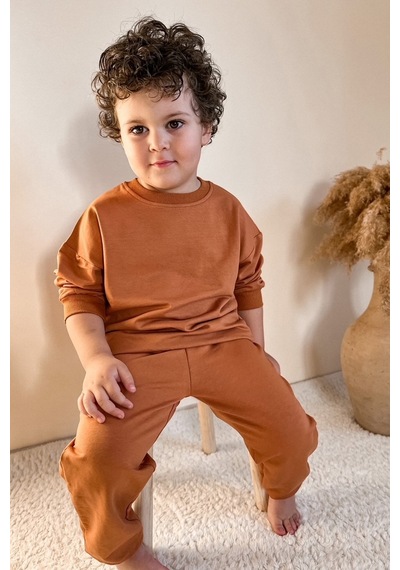 Babywom Basic Mevsimlik Eşofman Takımı- Kahverengi