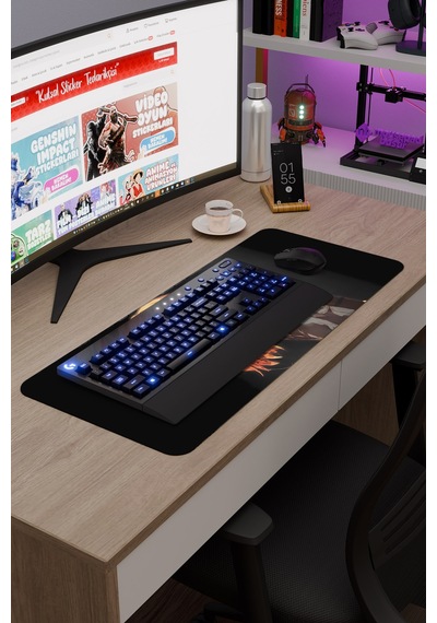 Youjo Senki Kaymaz Dikişli Kauçuk Oyuncu Mousepad V3 - 70x30 Xl Gaming Mouse Pad Fare Altlığı