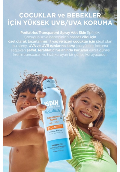 Isdin Fotoprotector Pediatrics Transparent Spray Wet Skin Spf 50 250 ML