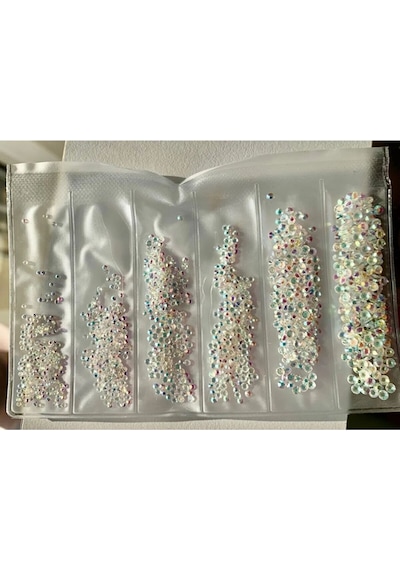 Alya Simin Nail Art Swarovski Tırnak Süsleme Taşı 6 Farklı Boy Hologram