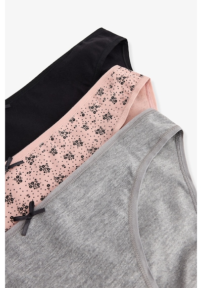 Penti Renkli Black Flower 3'lü Pamuklu Slip Külot