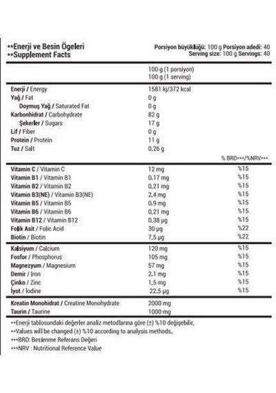 Onyx Mechanic Mass Gainer Karbonhidrat 4000 Gr Muz