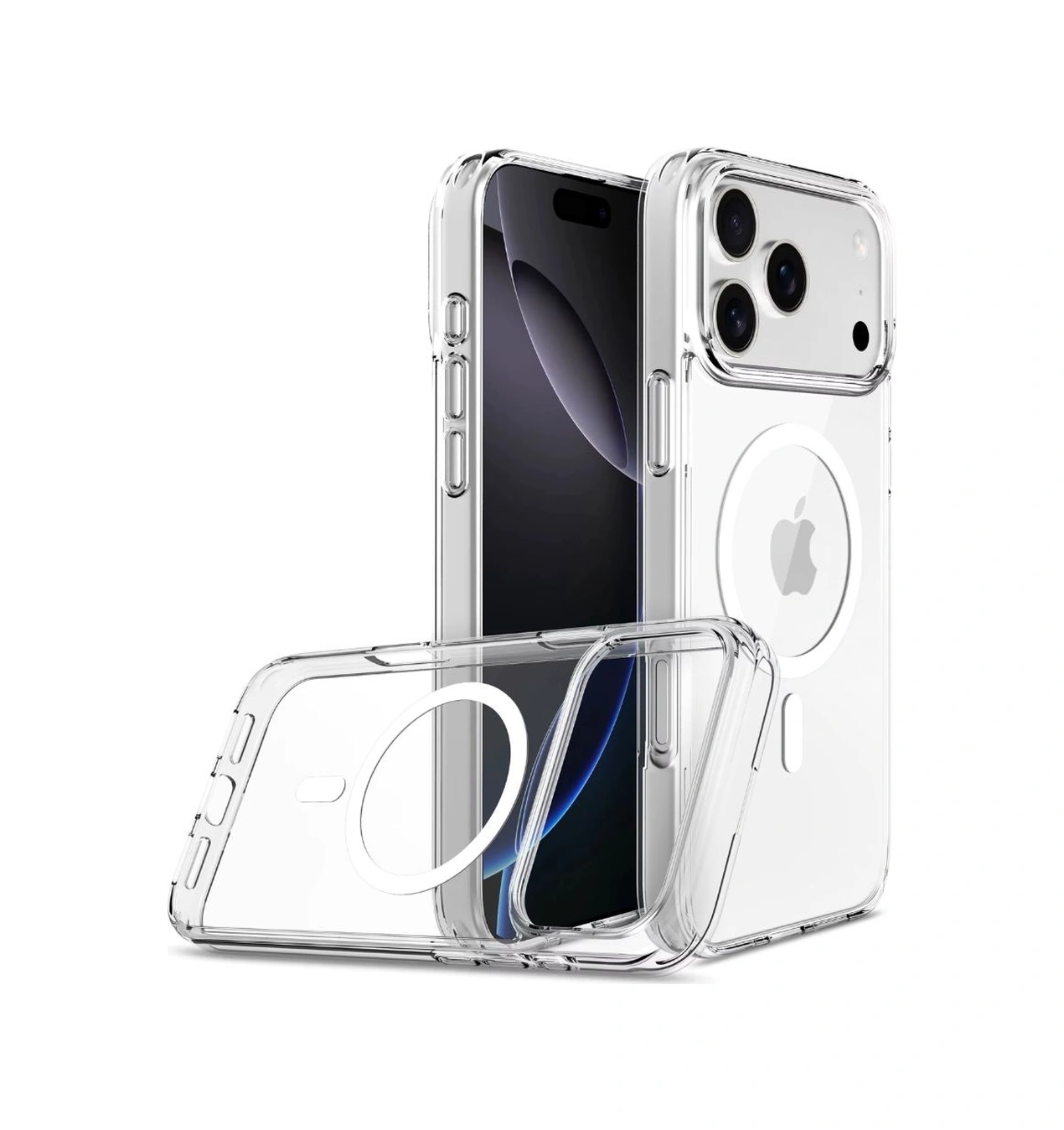 Schitec Apple Uyumlu iPhone 17 Pro Max Magsafe Özellikli Şeffaf Kılıf Şeffaf
