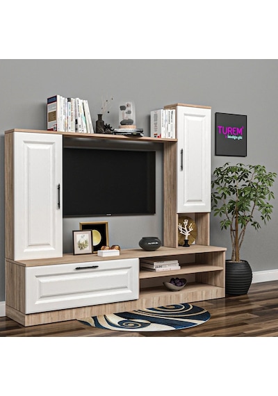 Stand Membran Tv Ünitesi Mdf Siyah