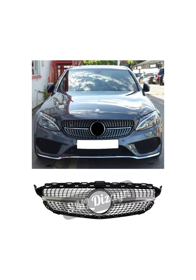Mercedes C Serisi W205 2015-2018 Makyajsız Diamond Krom Ön-panjur