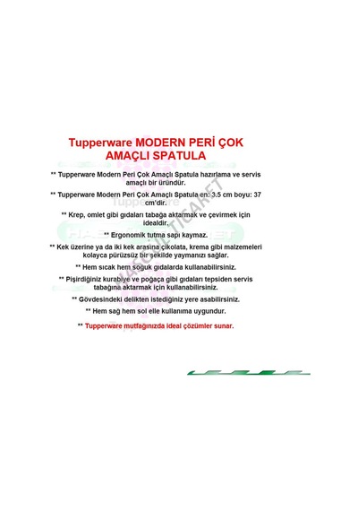 Tupperware Modern Peri Çok Amaçlı Spatula Hsgl