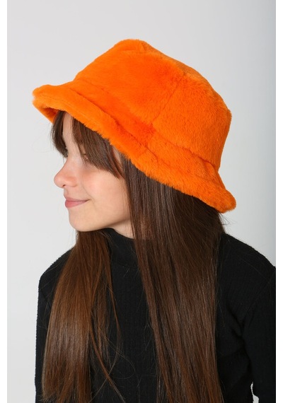 Çocuk Peluş Bucket Şapka Rkş-ç-01 Turuncu Turuncu