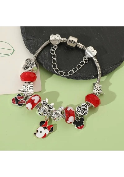 Mickey Mouse Charmlı Bileklik Gümüş