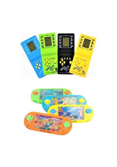 1 Adet El Atarisi Tetris Atari 1 Adet Suda Halka Geçirme Oyun Konsolu Nostaljik Oyuncak Set