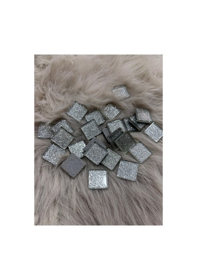 Sanatsal Kristal Mozaik Ks-52 23x23mm Simli Gümüş 250gr