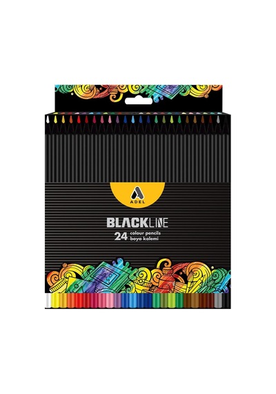 Blackline 24'lü Kuru Boya Kalemi,parlak Renkler, Dayanıklı Uçlar, Ergonomik Tasarım Tek Renk
