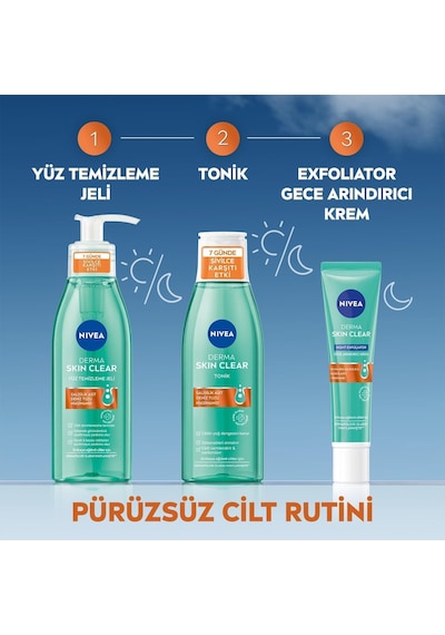 Nıvea Derma Skin Clear Sivilce Karşıtı Tonik 200ml,gözenek Arındırıcı,cildin Yağ Dengesini Muhafaza Eder,nemlen