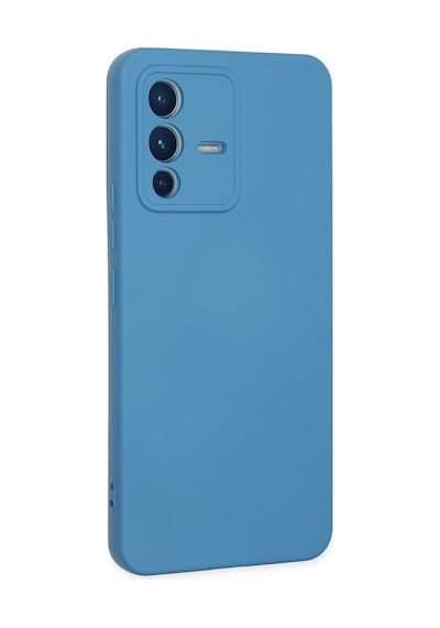 Newface - 14 - Vivo V23 5g Kılıf Nano İçi Kadife Silikon - Csmo-tex - - Mavi