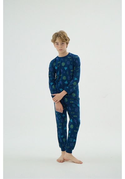 Zeyzey 8950 Erkek Ç. Pijama Takım Lacıvert/3-4yas Lacivert