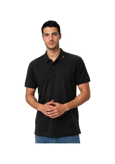 Arma Ar-ma Erkek Polo Yaka Tişört Baskisiz Basic Örme Kumaş Regular Fit %100 Pamuk 30/1 Çift Toplama Penye Pike Y31374358302 Siyah-s1