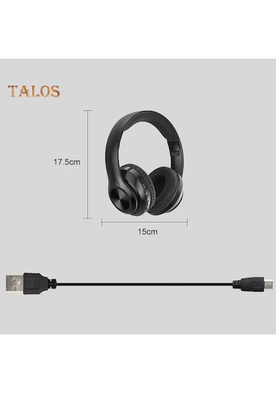 T-elec P68 Bluetooth 5.0 Katlanabilir Şarj Edilebilir Kablosuz Kulaklık Hifi Ses Kulaklıkları