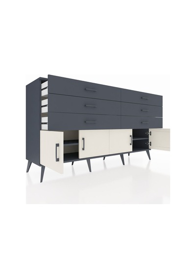 Hyperion Konsol 2 Raflı 6 Çekmeceli 4 Kapaklı 176x44x99 Antrasit- Antrasit-aytaşı/antrasit Hyperion Konsol 2 Raflı 6 Çekmeceli 4 Kapaklı 176x44x99 Antrasit- Antrasit-aytaşı/antrasit