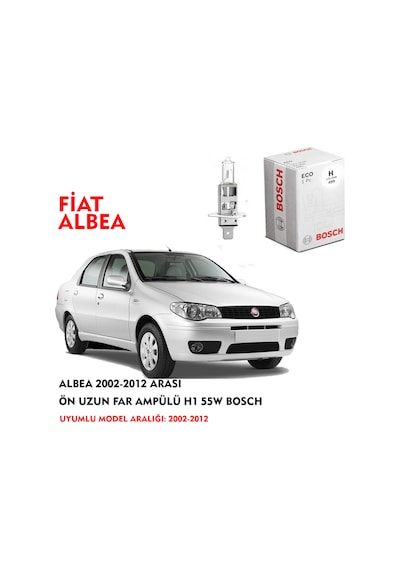 ALBEA 2002-2012 ARASI  ÖN UZUN FAR AMPÜLÜ H1 55W BOSCH