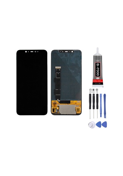 Xiaomi Mi 8 Uyumlu Lcd Ekran Çıtasız Siyah + Montaj Kiti