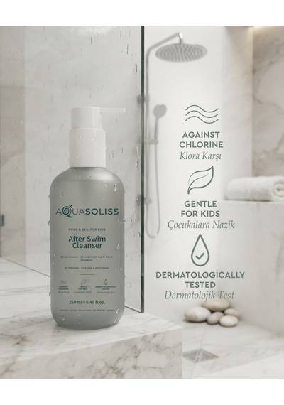 Aquasoliss After-swim Cleanser-çocuk Yüzme Sonrası Saç ve Vücut Şampuanı - Parfümsüz  250 Ml