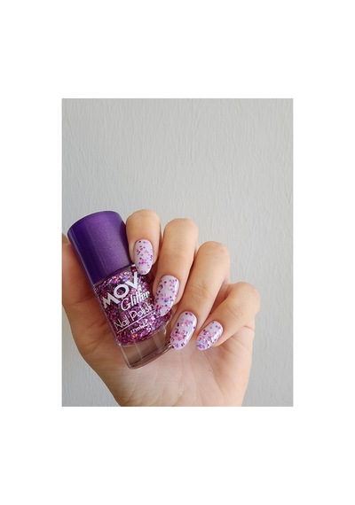 Mov Glitter Simli Oje Mor Pul No:13 Musk Melon