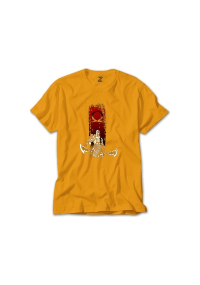 God Of War Kratos Logo Sarı Tişört