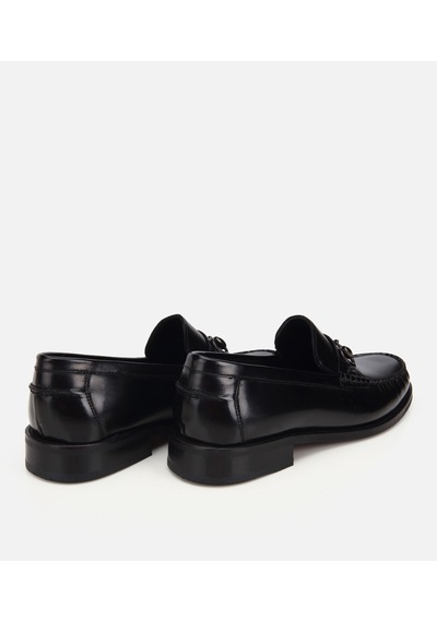 Hotiç Erkek Deri Siyah Toka Detaylı Klasik Loafer