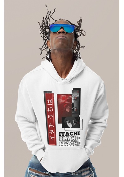 Sevbano Itachi Uchiha Naruto Baskılı Unisex Oversize Anime Karakter Hoodi beyaz Sevbano Itachi Uchiha Naruto Baskılı Unisex Oversize Anime Karakter Hoodi beyaz