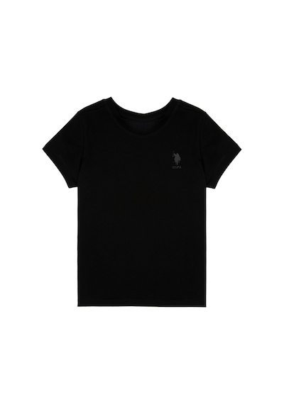 U.S. Polo Assn. Erkek Çocuk Siyah Basic Bisiklet Yaka Tişört 50306502-VR046