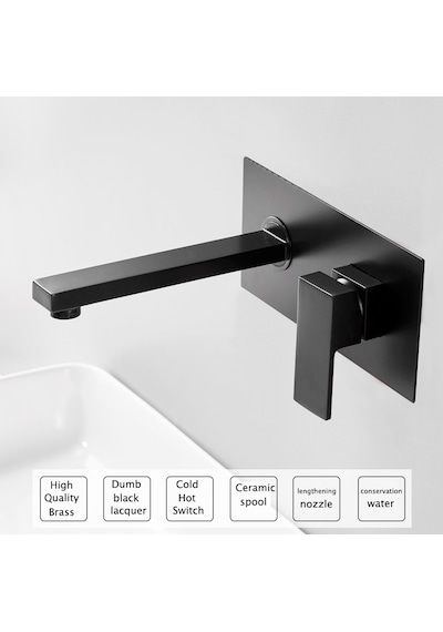 Banyo Lavabo Bataryası Ankastre Siyah