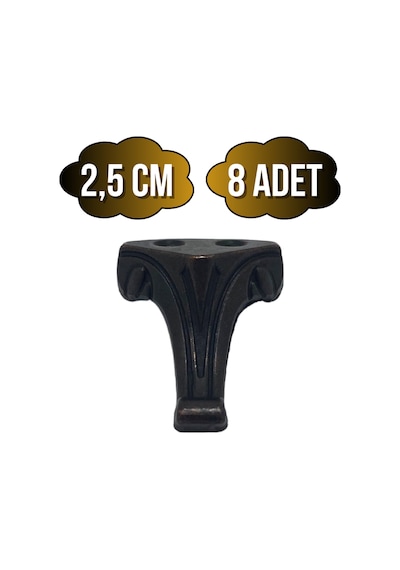 Moda Metal Ayak Çeyiz Ve Hediye Kutusu Mobilya Ayağı 2,5cm Bronz 8 Adet Bronz