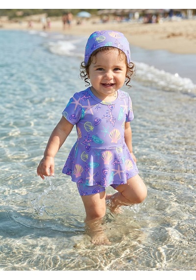 Civil Baby Deniz Kabuğu Baskılı 6-18 Ay Mayo - Lila